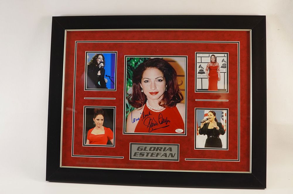 Lot 840: Gloria Estefan AUTOGRAPHED Framed Color Photo Display w/COA