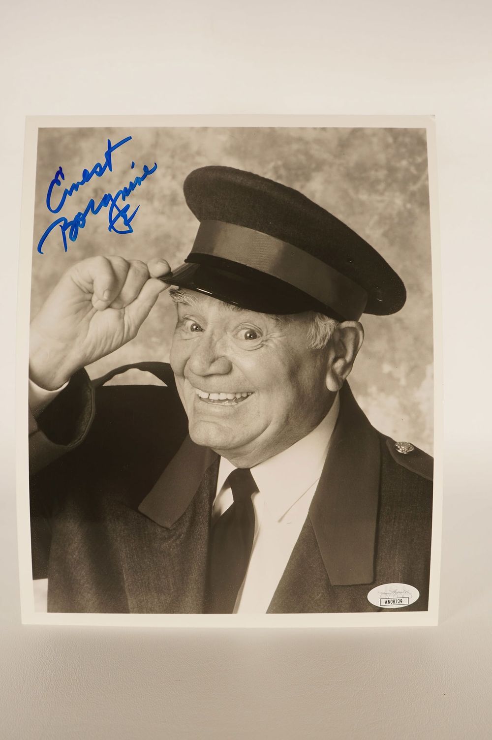 Lot 858: Ernest Borgnine, McHale's Navy, Airwolf, Poseidon Adventure, Marty, Actor AUTOGRAPHED 8 x 10 B & W