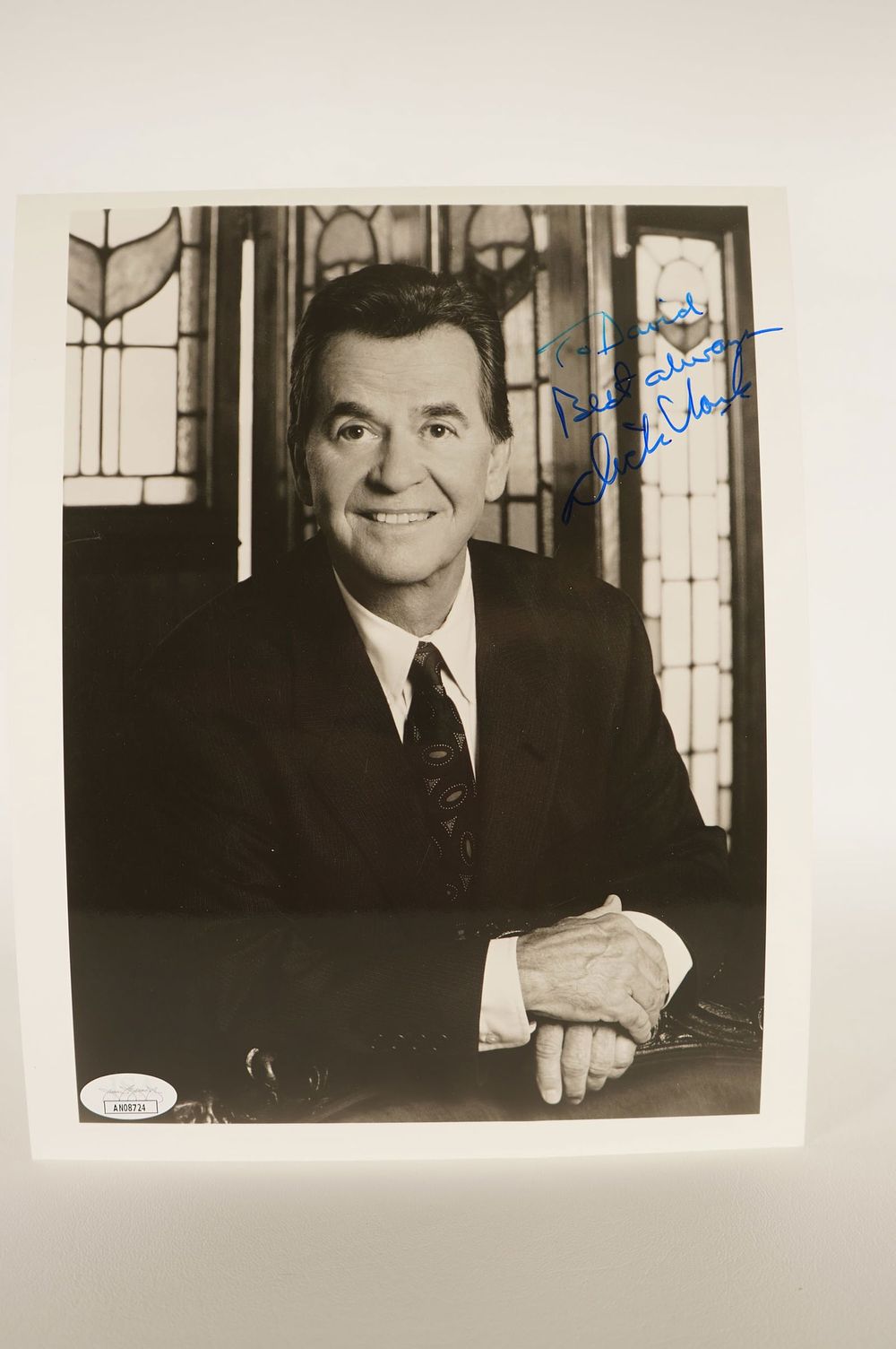 Lot 860: Dick Clark, American Bandstand, TV Personality/Radio Host AUTOGRAPHED 8 x 10 B & W Photo w/COA