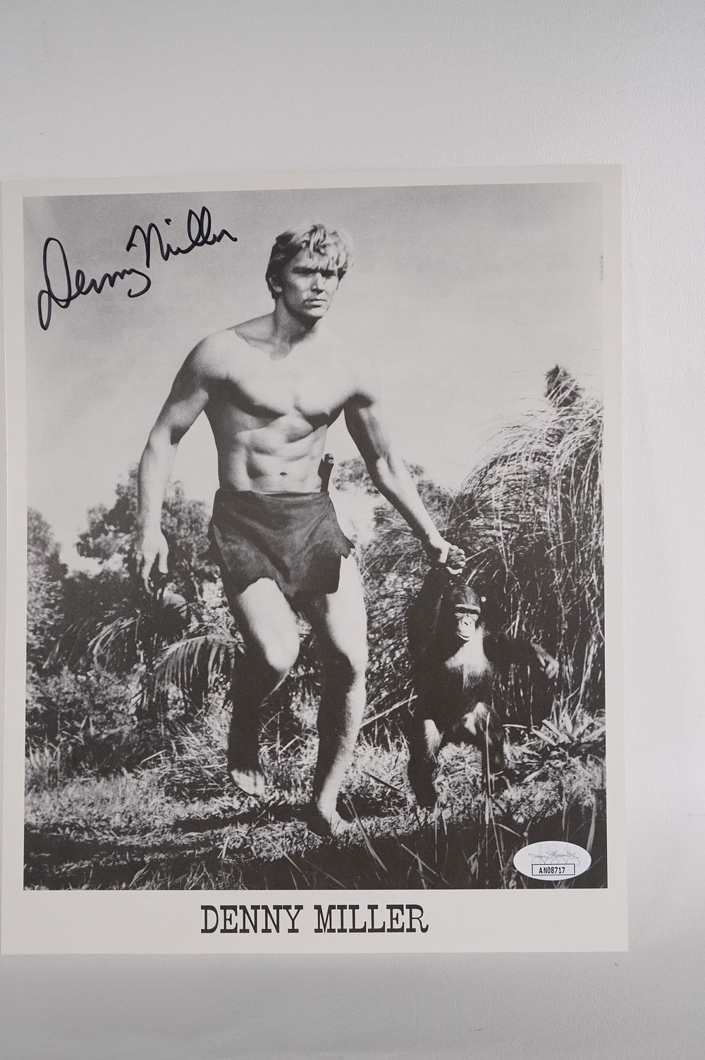 Lot 887: Denny Miller, Wagon Train Tarzan, Actor AUTOGRAPHED 8 x 10 B & W Photo w/COA