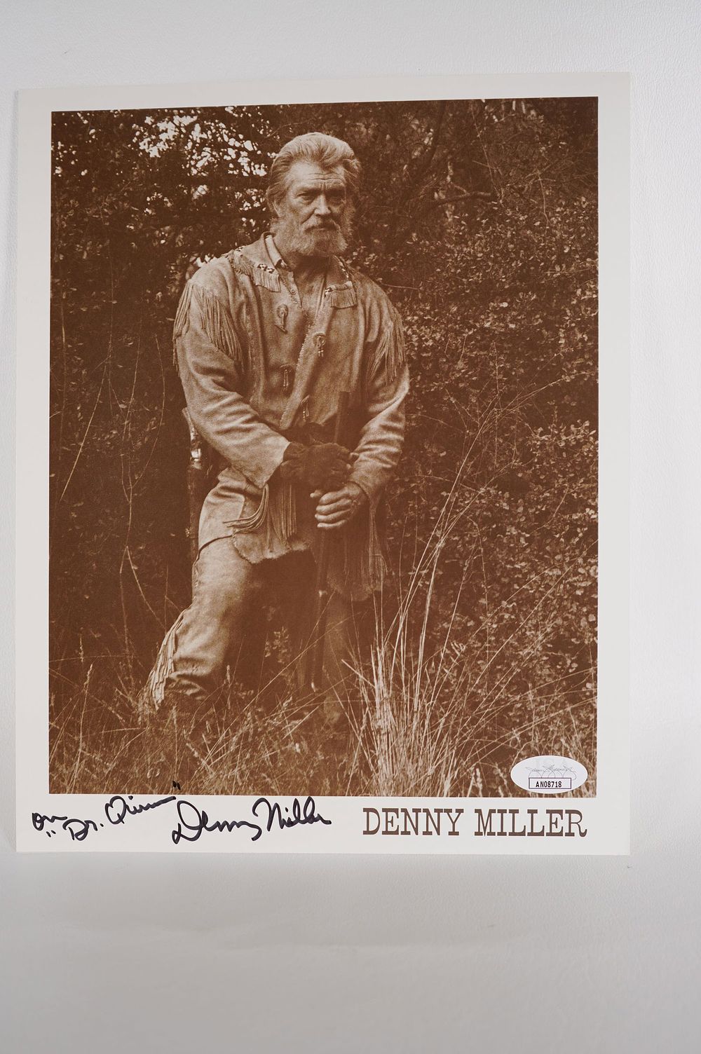 Lot 888: Denny Miller, Wagon Train Tarzan, Actor AUTOGRAPHED 8 x 10 B & W Photo w/COA