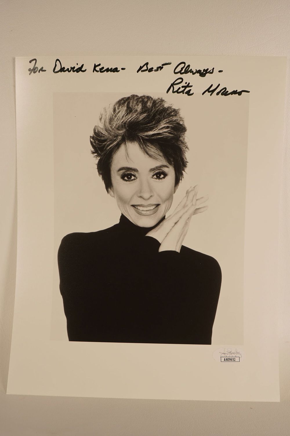 Lot 890: Rita Moreno, Actress/Dancer AUTOGRAPHED 8 x 10 B & W Photo w/COA