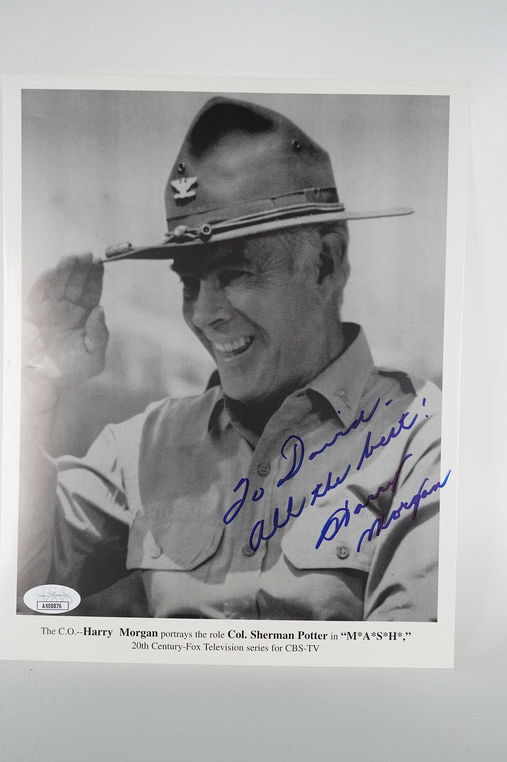Lot 891: Harry Morgan, Dragnet, MASH, Actor AUTOGRAPHED 8 x 10 B & W Photo w/COA