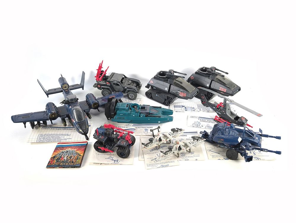 Lot 635C: 1980's Hasbro GI Joe COBRA Vehicle Lot Awesome