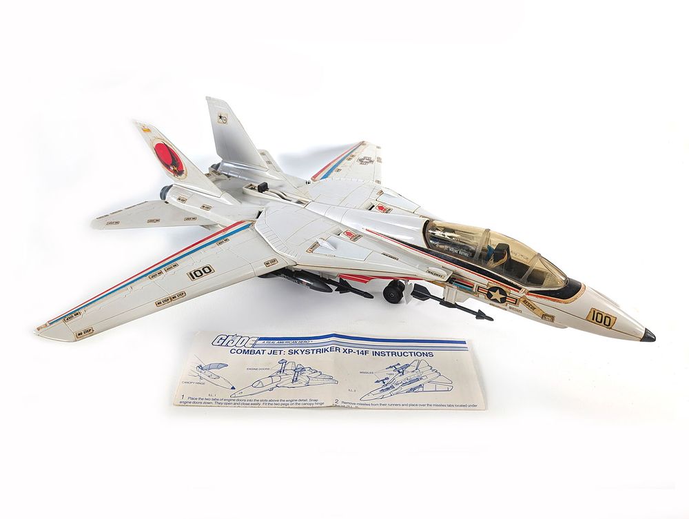 Lot 635D: 1983 Hasbro GI Joe Combat Jet Skystriker XP-14F Complete Loose