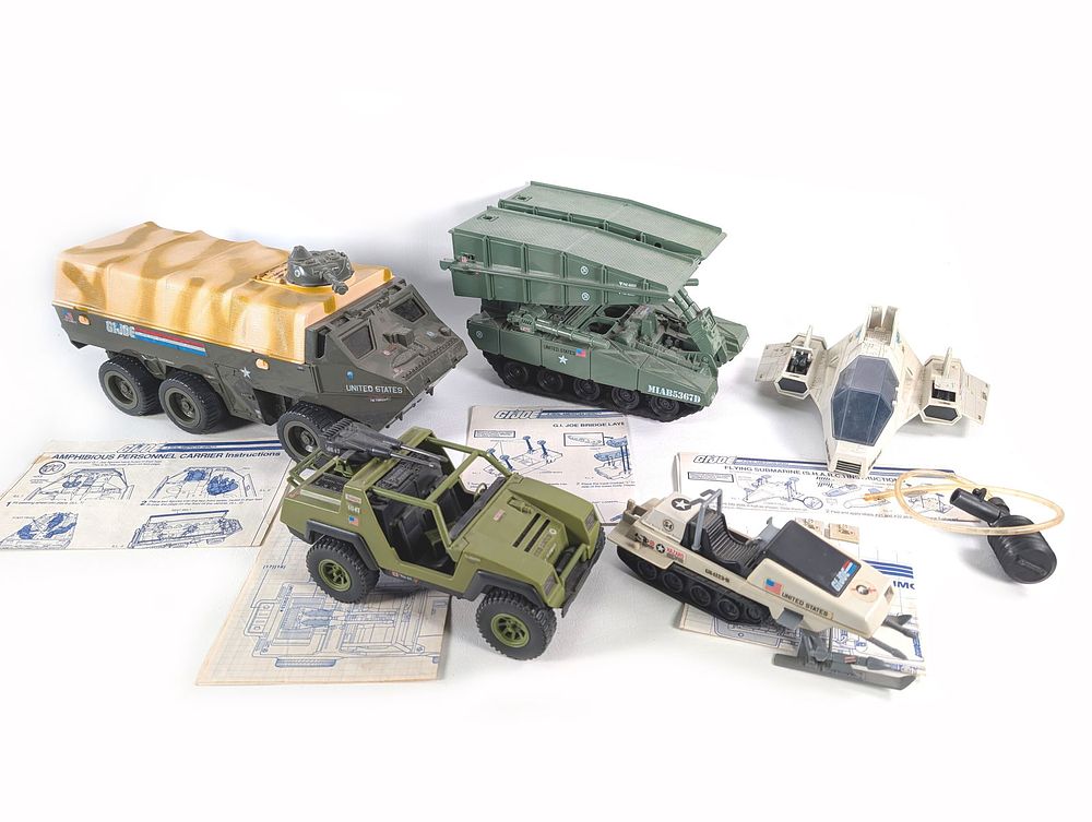 Lot 635F: 1980's Group of Hasbro GI Joe Military Vehicles