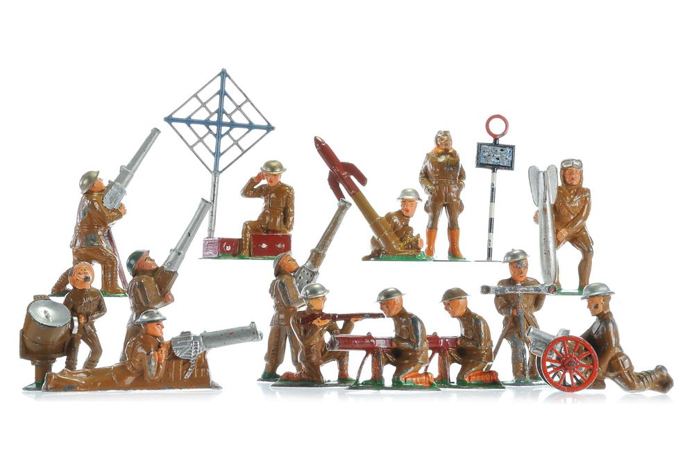 Lot 677D: Barclay Set of 14 Gunners/Radio/Missiles