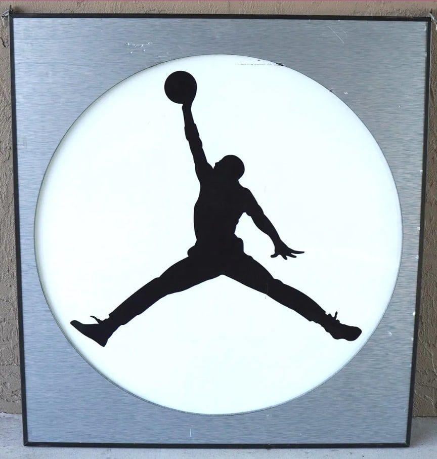 Lot 189A: Michael Jordan, 1990's Nike Air Jordan Jump Man Huge Store Display Sign, Unsigned