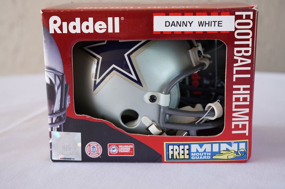 Lot 501: Danny White No. 11 AUTOGRAPHED Mini-Helmet, Dallas Cowboys w/COA