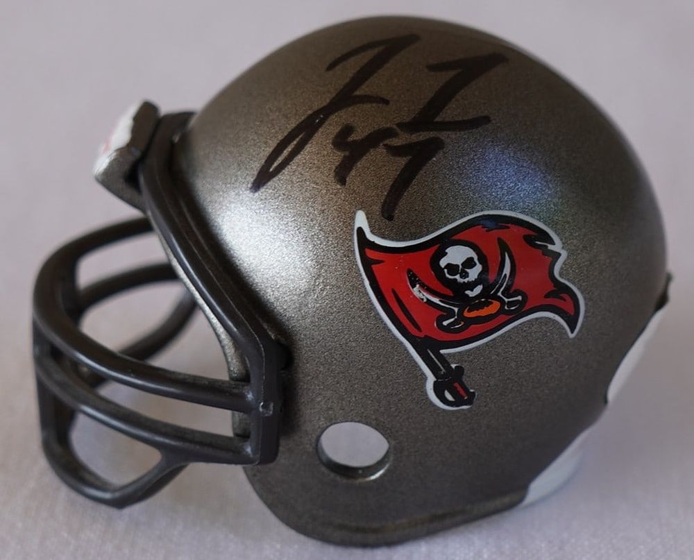 Lot 504: John Lynch No. 47 AUTOGRAPHED Pocket Pro Helmet, Tampa Bay Buccaneers w/COA