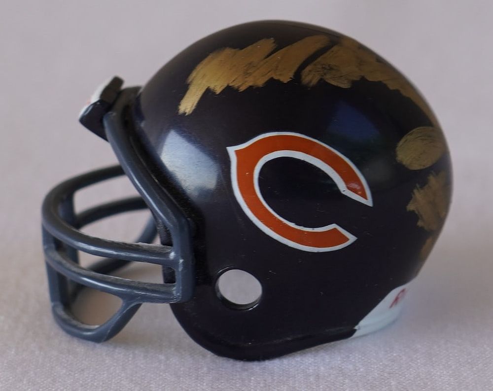 Lot 507: Mike Singletary No. 50 AUTOGRAPHED Pocket Pro Helmet, Chicago Bears w/COA