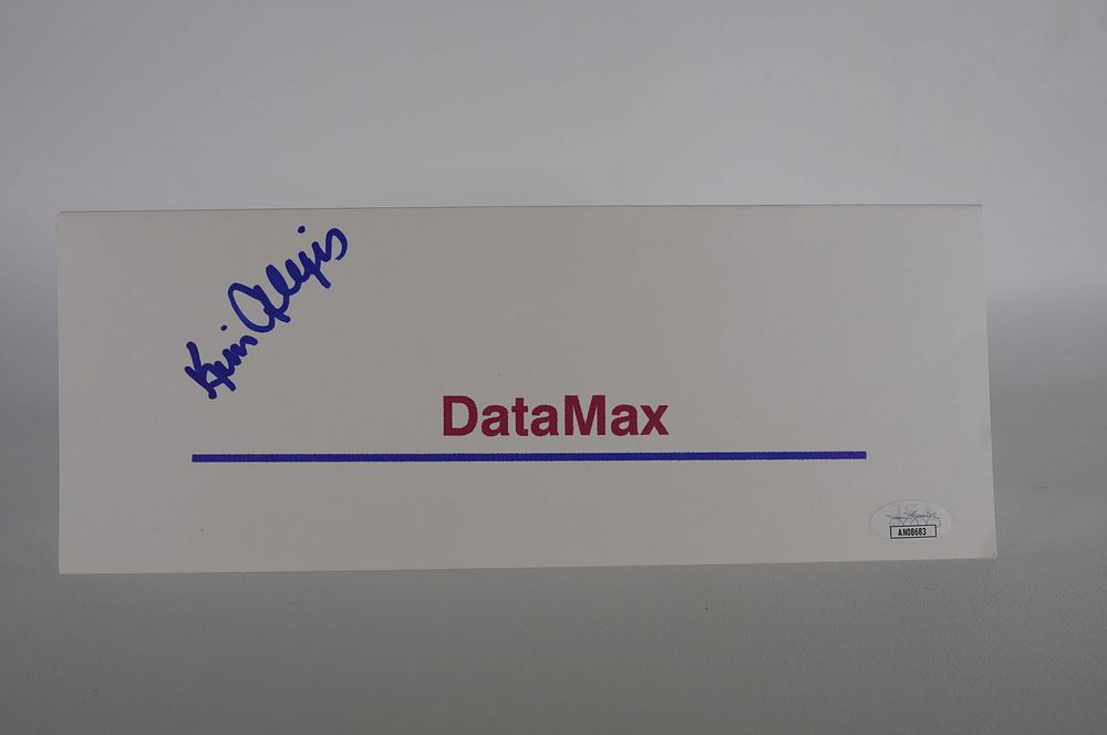 Lot 909: Kim Alexis, Supermodel AUTOGRAPHED Signed Table Tent w/COA