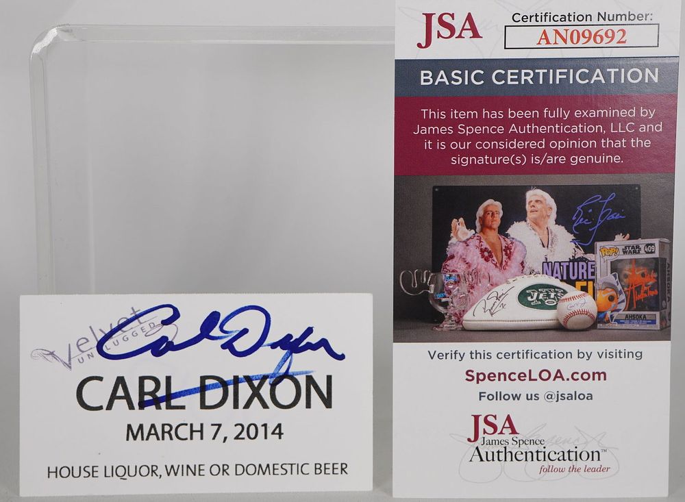 Lot 912: Carl Dixon, Former Lead Singer, Guess Who, AUTOGRAPHED Signed Business Card /Keyboard Player w/COA