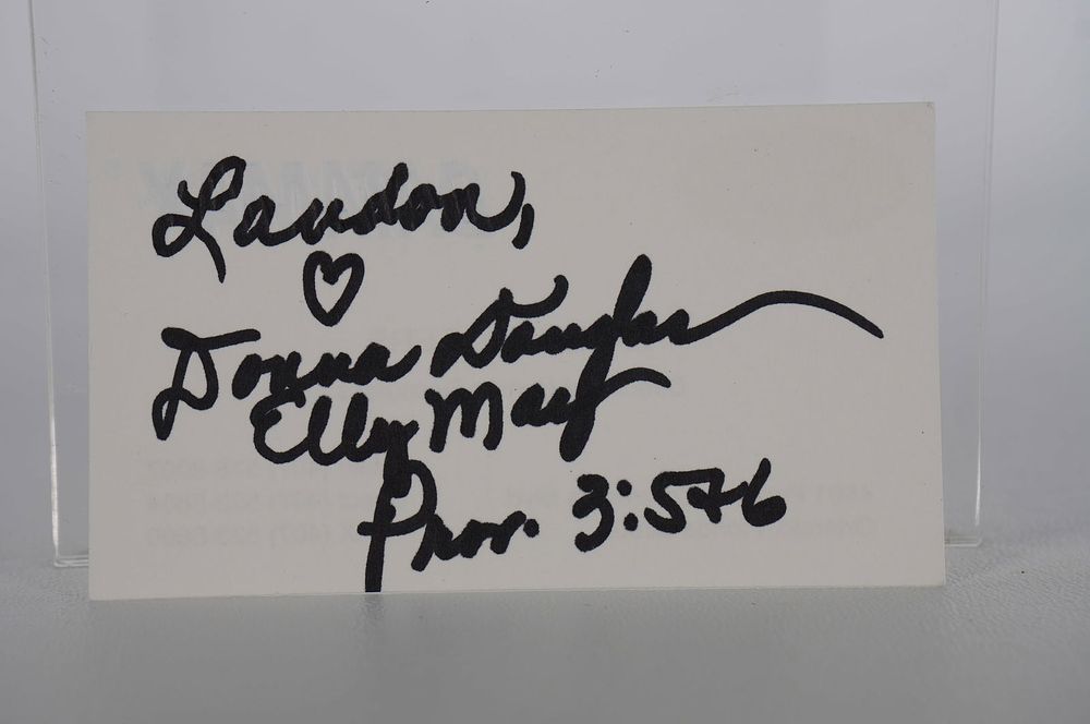 Lot 916: Donna Douglas, Elly Mae Clampett, AUTOGRAPHED Signed Business Card, Award-Winning Actress/Singer