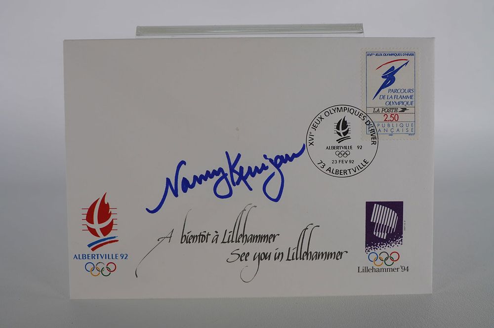 Lot 936: Nancy Kerrigan, Olympic Ice Skater AUTOGRAPHED Signed Cachet w/COA