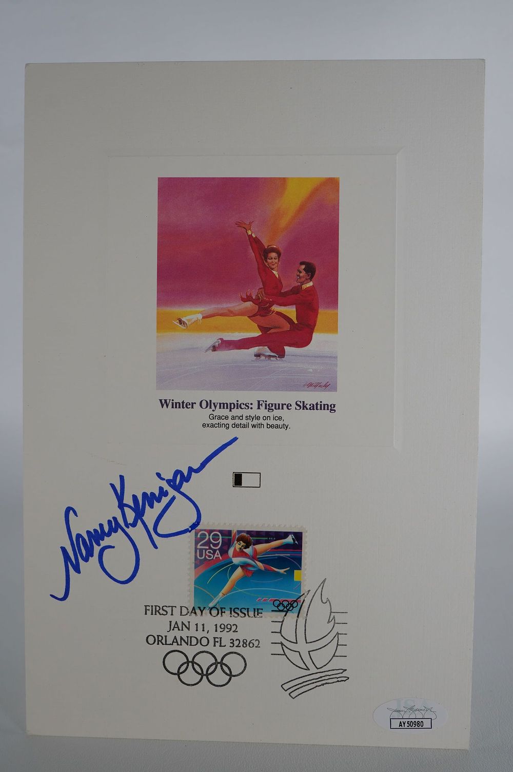 Lot 937: Nancy Kerrigan, Olympic Ice Skater AUTOGRAPHED Signed FDC w/COA