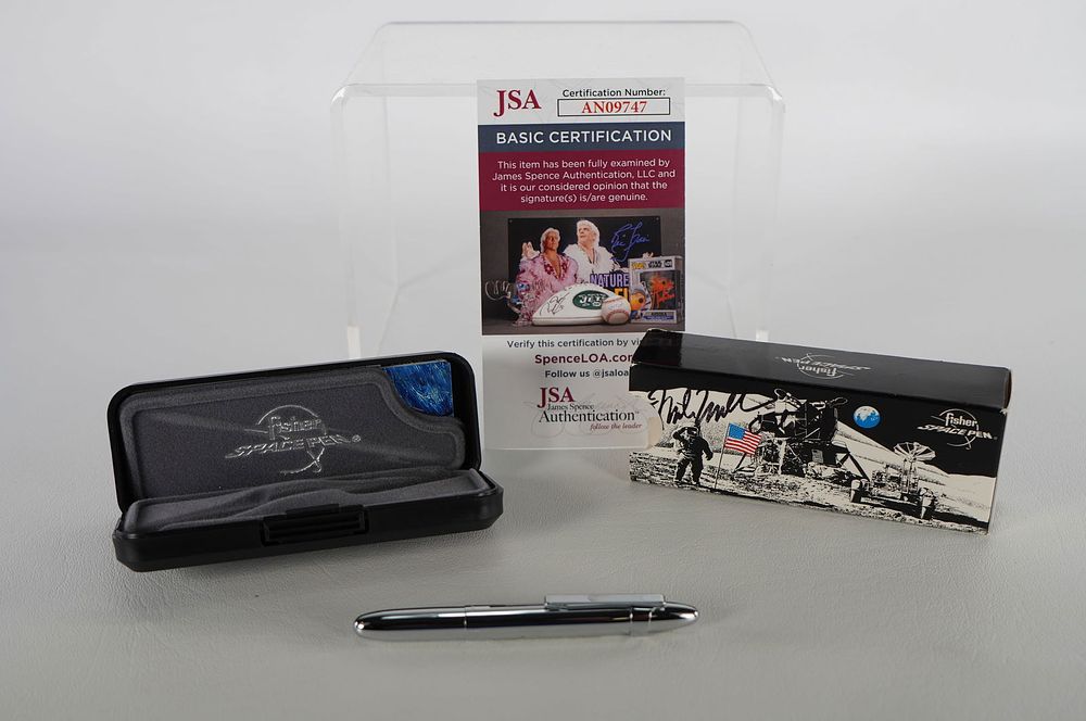 Lot 949: Mike Mullane, AUTOGRAPHED Space Pen in Case, Astronaut w/COA