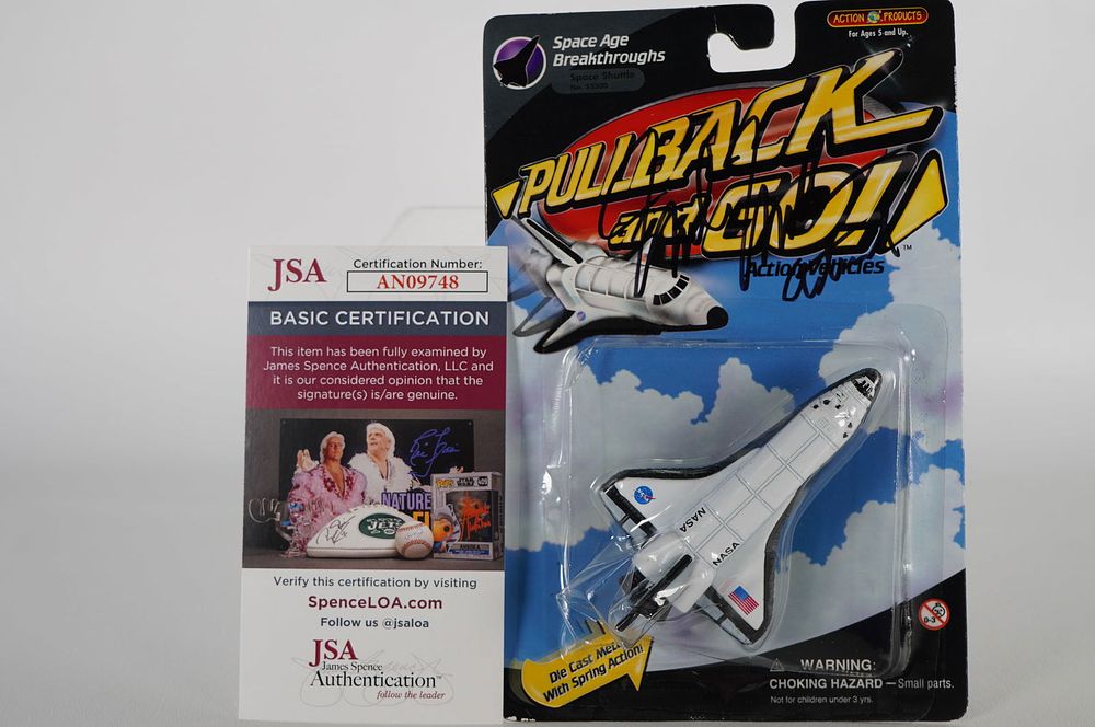 Lot 950: Mike Mullane, AUTOGRAPHED Action Figure, Astronaut w/COA