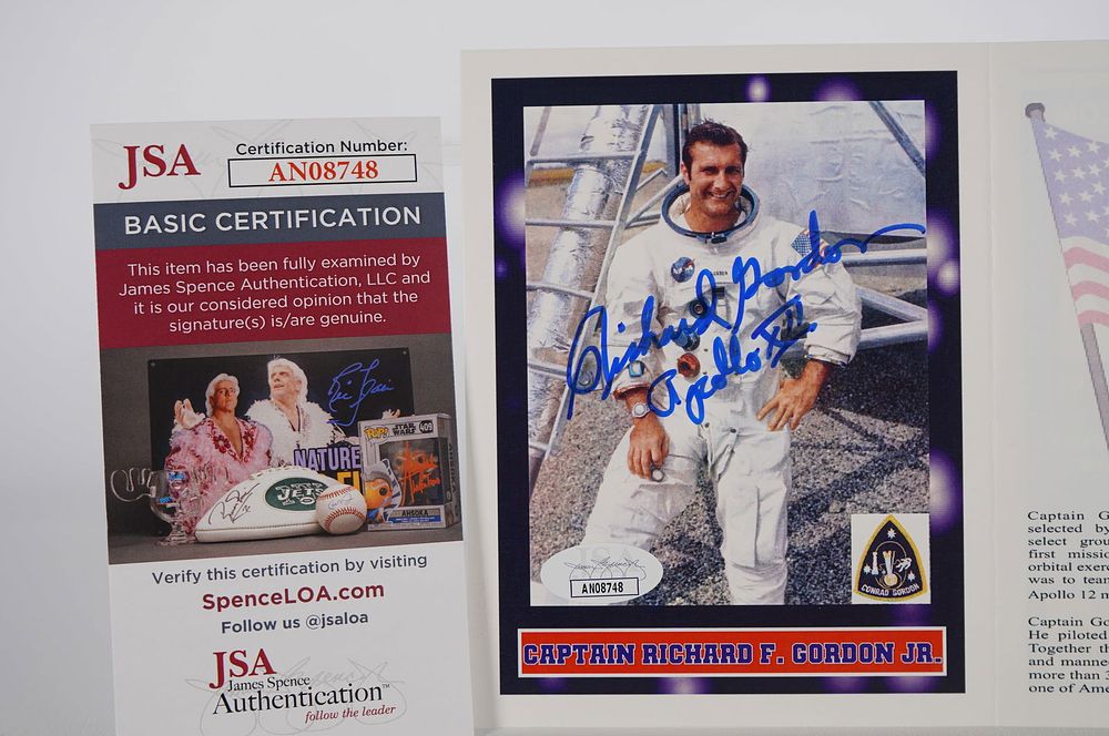 Lot 954: Richard Gordon, AUTOGRAPHED Promo, Naval Officer/Aviator w/COA