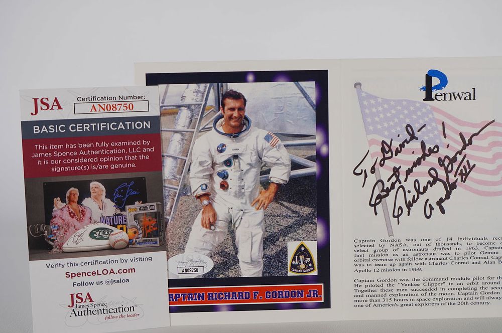 Lot 955: Richard Gordon, AUTOGRAPHED Promo, Naval Officer/Aviator w/COA