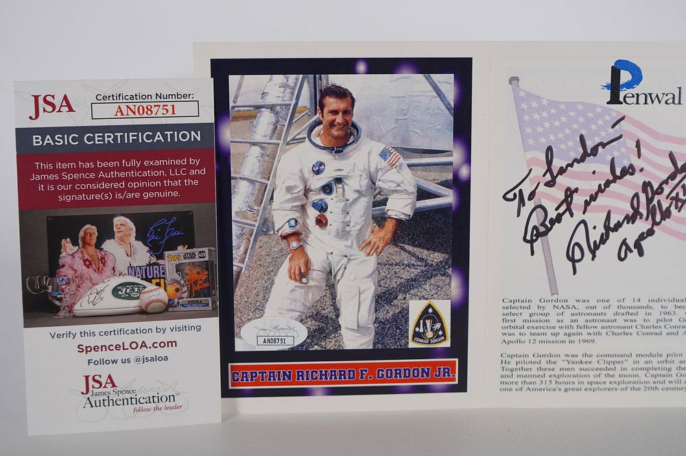 Lot 956: Richard Gordon, AUTOGRAPHED Promo, Naval Officer/Aviator w/COA