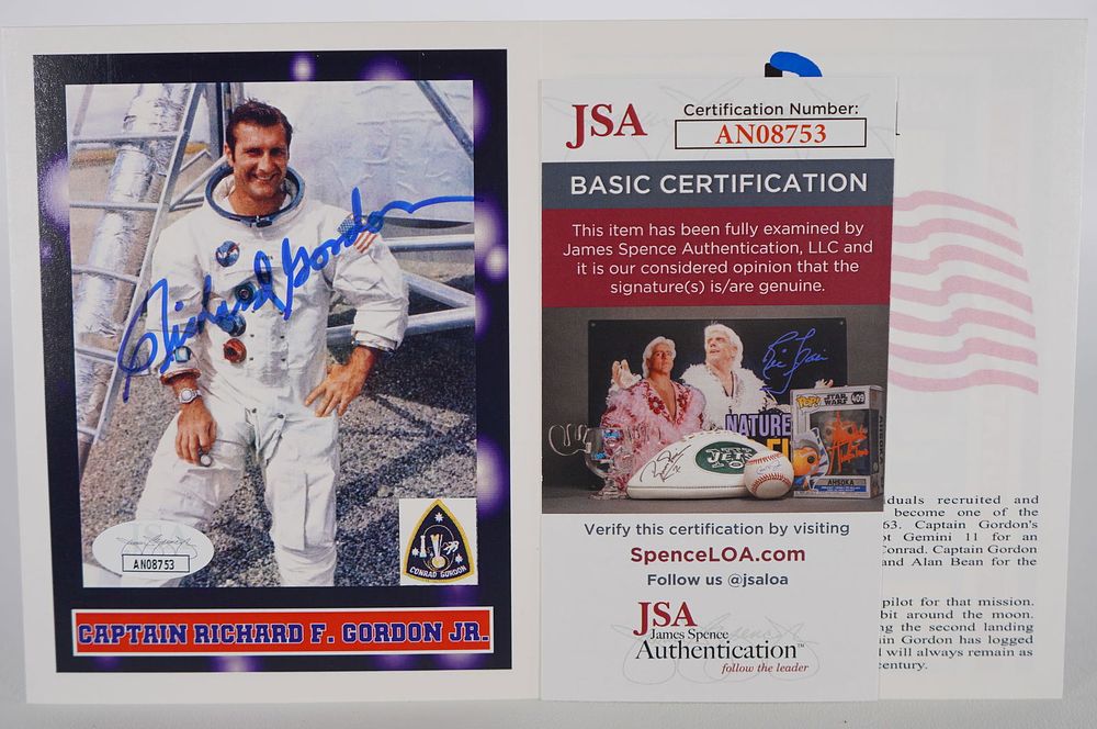 Lot 958: Richard Gordon, AUTOGRAPHED Promo, Naval Officer/Aviator w/COA