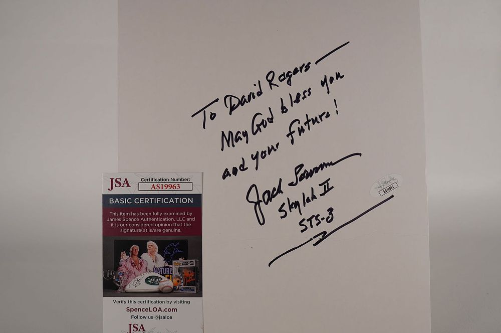 Lot 963: Jack Lousma, AUTOGRAPHED Stationery, Astronaut w/COA