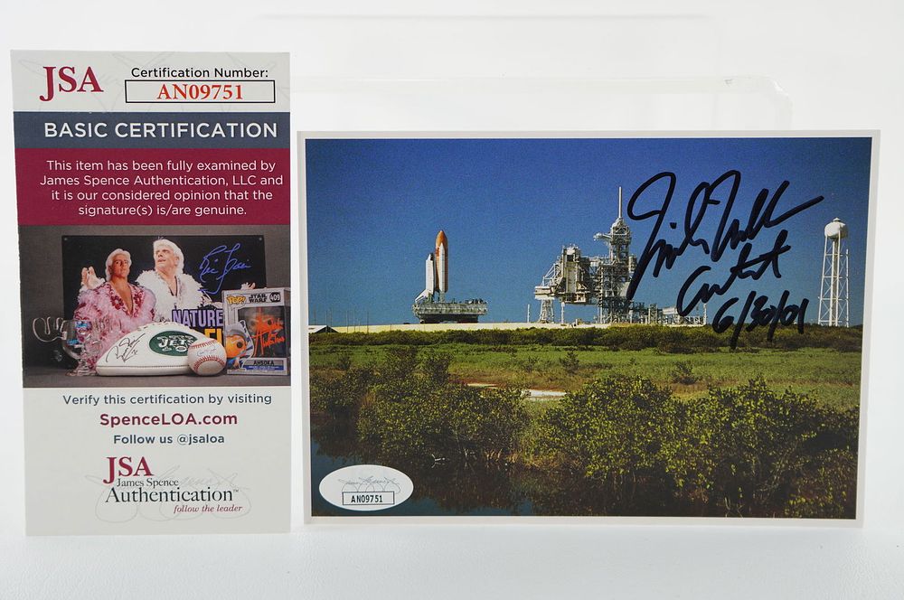 Lot 967: Mike Mullane, AUTOGRAPHED Postcard, Astronaut w/COA