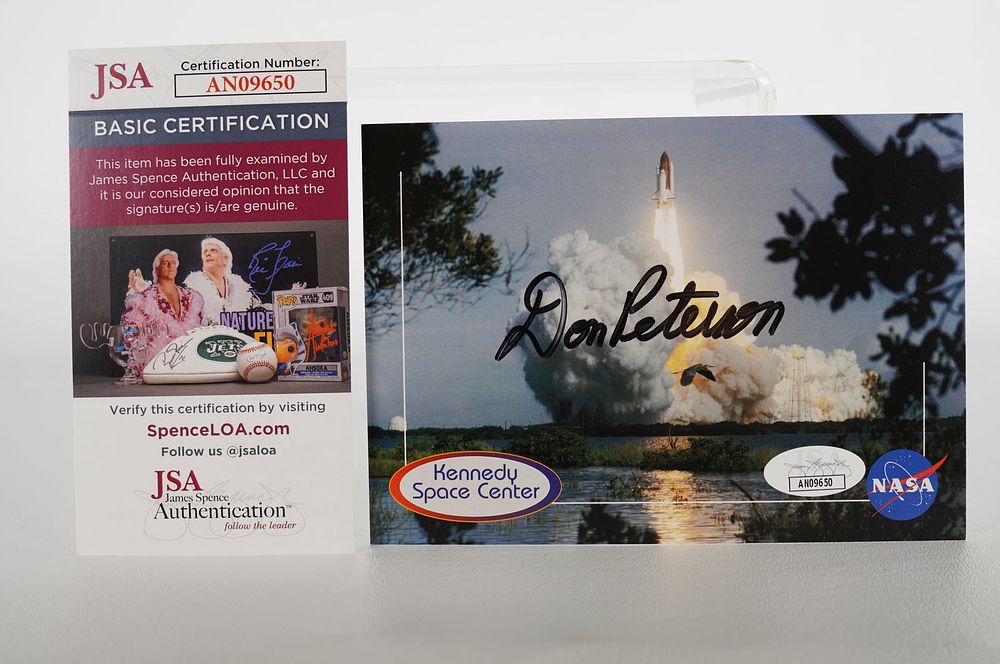 Lot 972: Don Peterson, AUTOGRAPHED Postcard, Astronaut w/COA