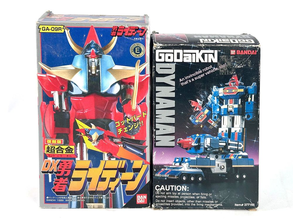 Lot 149: DX Raideen and Dybnaman Godaikin Robot Toys