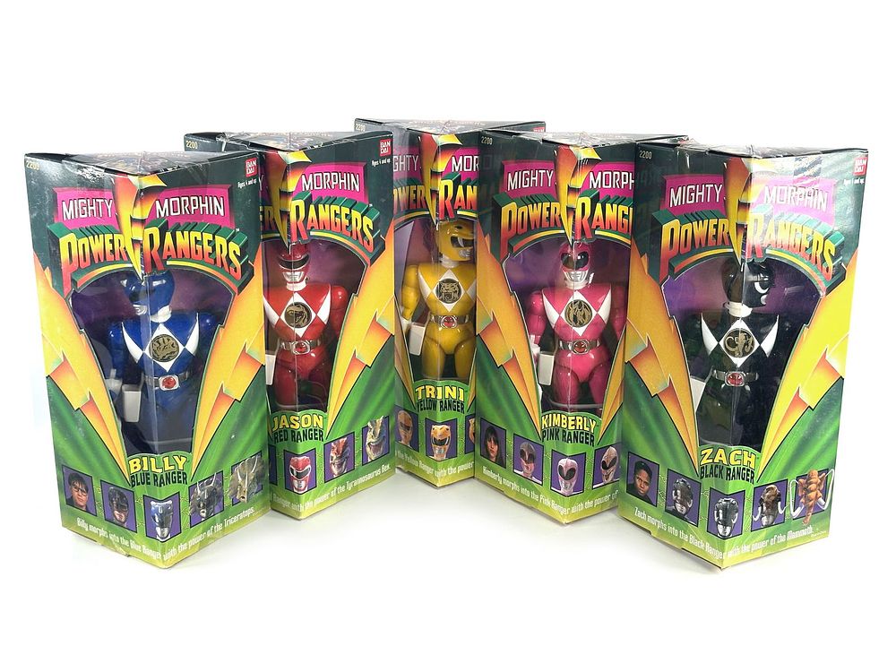 Lot 171: Early Power Rangers Figures Mint in Boxes