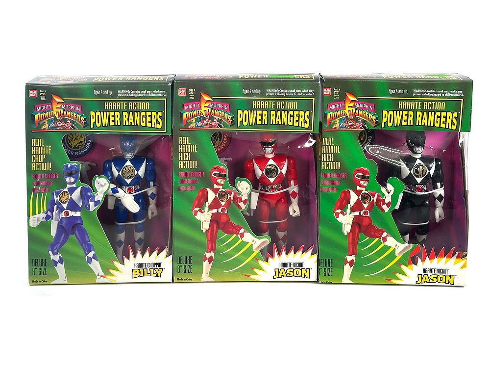 Lot 179: Power Rangers Karate Action with Rare Black Jason Figure Error