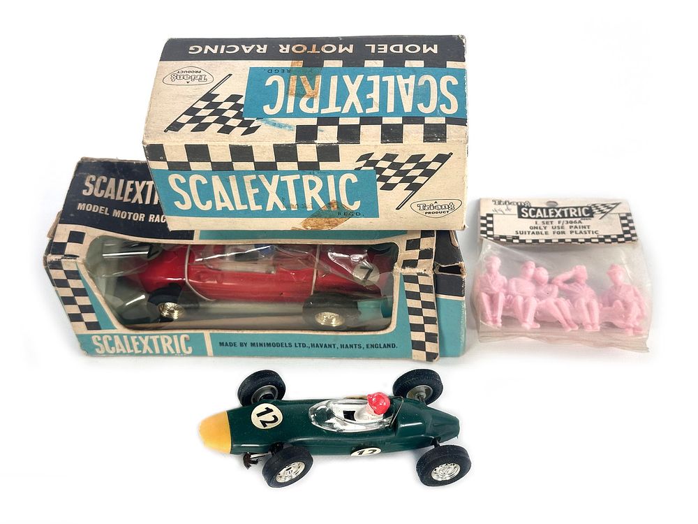 Lot 218: Ferrari C/62 and C72 Race Car Set with Race Figures