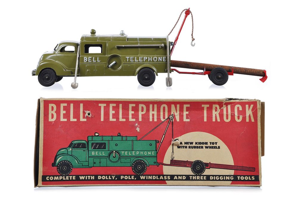 Lot 251: Hubley Kiddie Toys Pressed Steel #504 Bell Telephone Truck Boxed