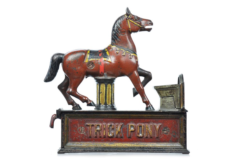 Lot 295: Shepard Hardware Co. Cast Iron Trick Pony Mechanical Bank