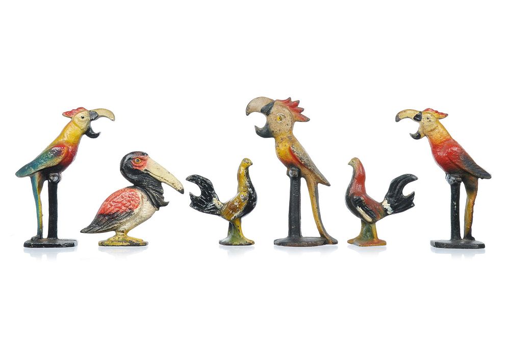 Lot 321: Lot of John Wright Co. Cast Iron Bird Bottle Openers (6)