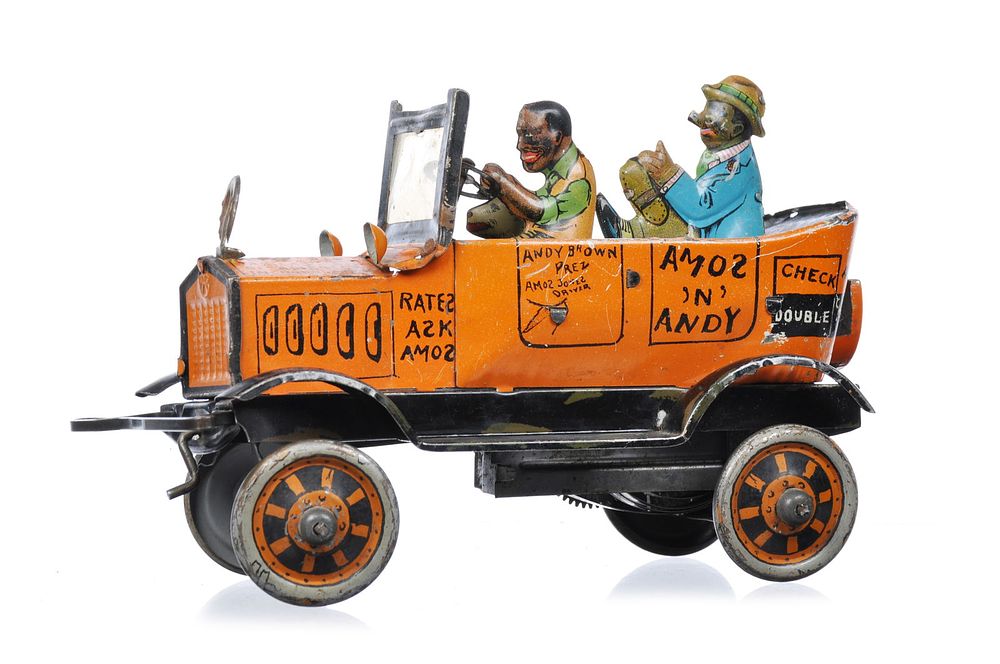 Lot 331: Marx Amos 'N' Andy Tin Windup Fresh Air Taxi Car