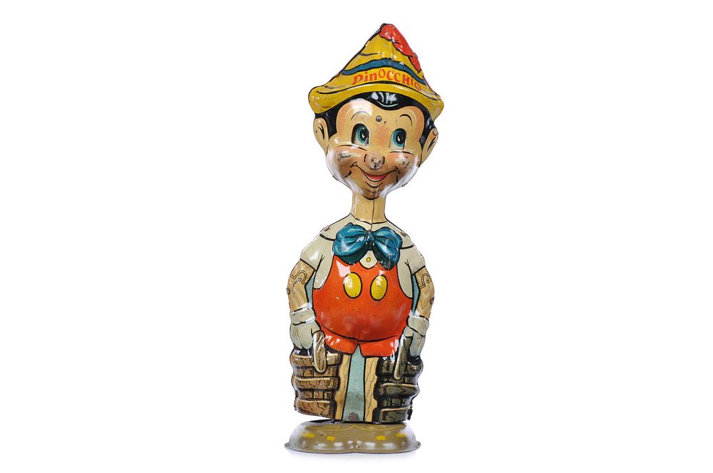 Lot 332: Marx Tin Litho Windup Walt Disney Walking Pinocchio Toy