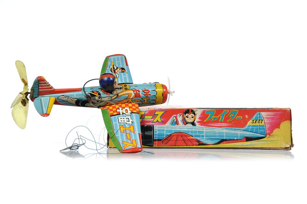 Lot 346: Tatsunoko/Daito Tin Litho Space Ace Uchuu Ace Airplane Boxed