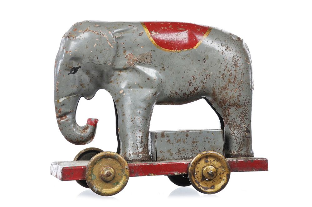 Lot 367: Hillclimber Pressed Steel Friction Elephant