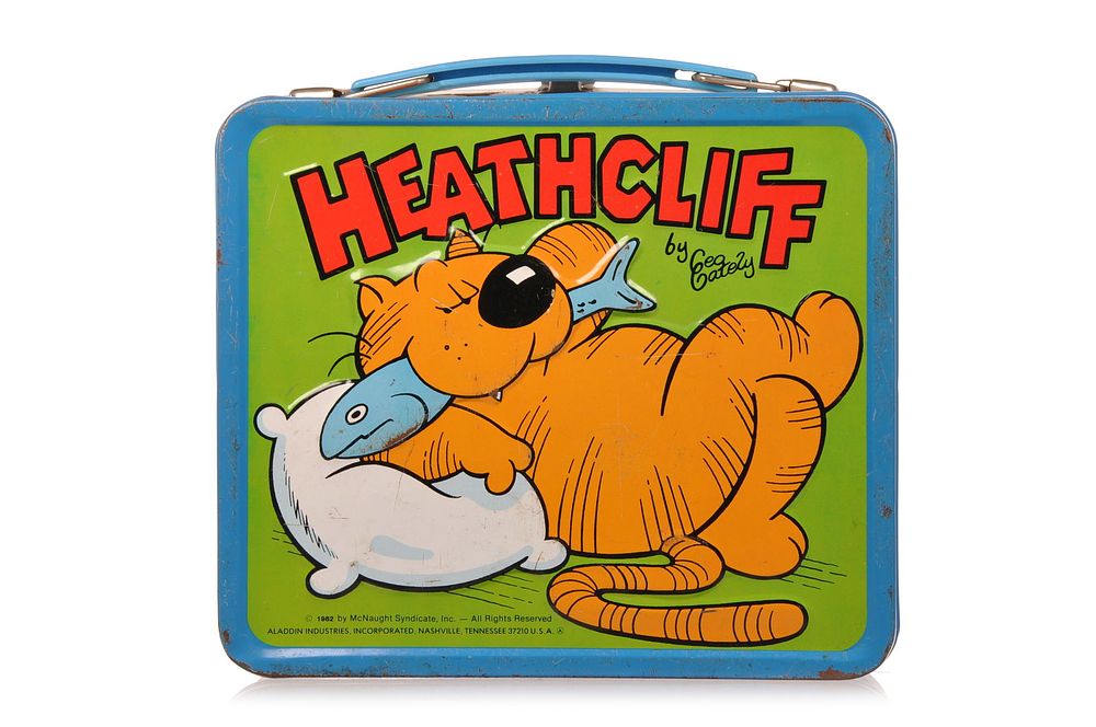 Lot 371: 1980s Heathcliff the Cat Aladdin Tin Lunchbox