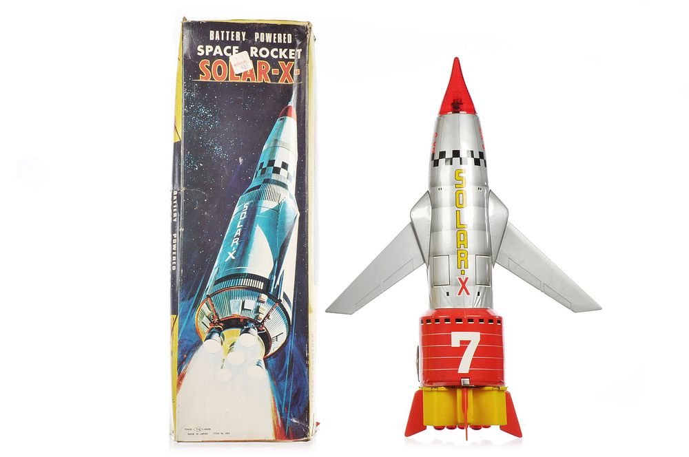 Lot 375: 1960s Nomura T.N. Batt. Op. Space Rocket Solar-X Boxed
