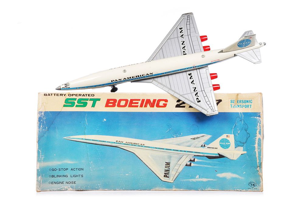 Lot 376: Nomura T.N. Batt. Op. Supersonic Transport SST Boeing 2707 PAN AM Plane Boxed