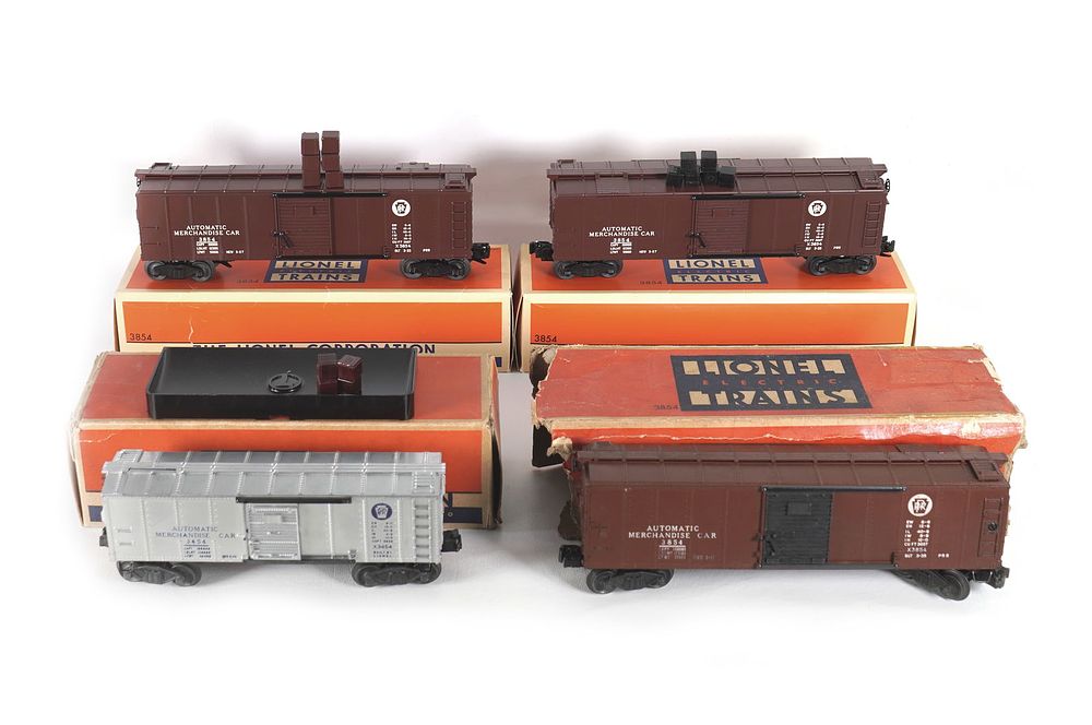 Lot 406: Lionel Operating Merchandise Cars 3454 3854 "O" Gauge 3854 "O" Gauge 3854 Boxed