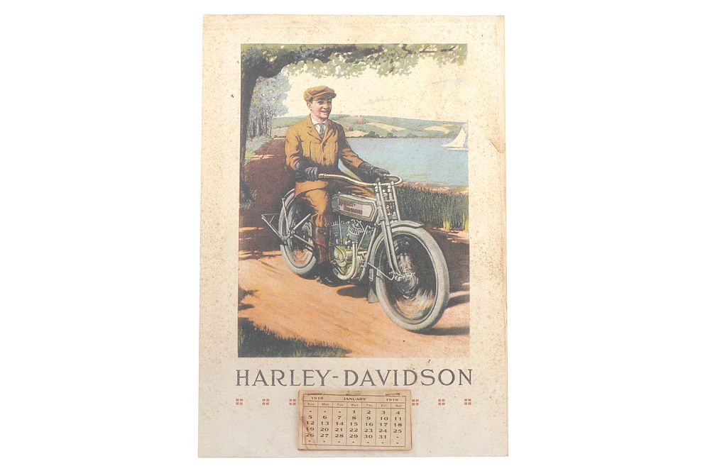 Lot 58B: Harley Davidson 1919 Advertising Calendar