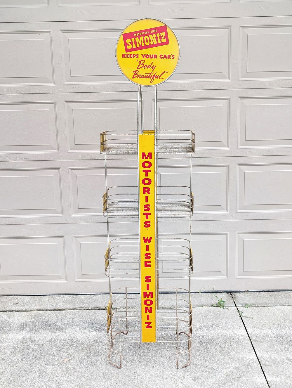 Lot 70B: Vintage Simoniz Motorists Wise Metal Store Display Rack