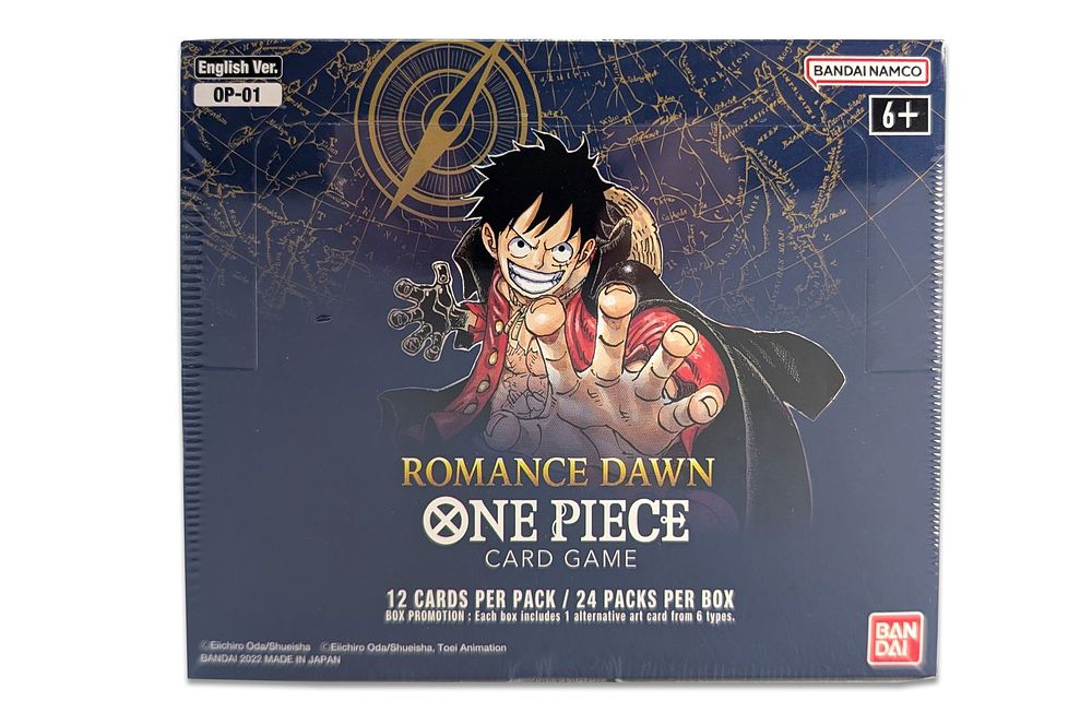 Lot 185C: One Piece OP-01 Romance Dawn English Booster Box Sealed White Bottom
