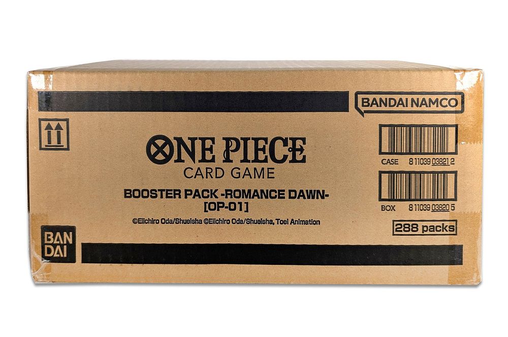 Lot 185D: One Piece OP-01 Romance Dawn English Booster Box Case Sealed White Bottom