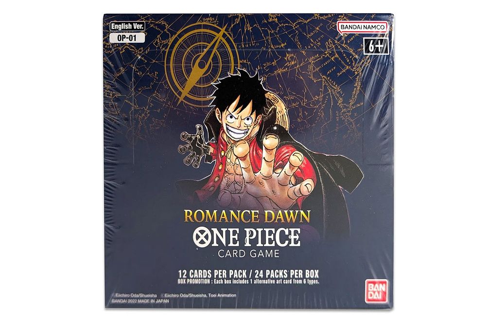 Lot 185E: One Piece OP-01 Romance Dawn English Booster Box Sealed BLUE Bottom!