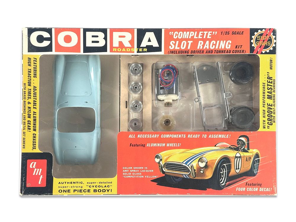 Lot 232: AMT Iconic Cobra Roadster Slot Race Car Kit